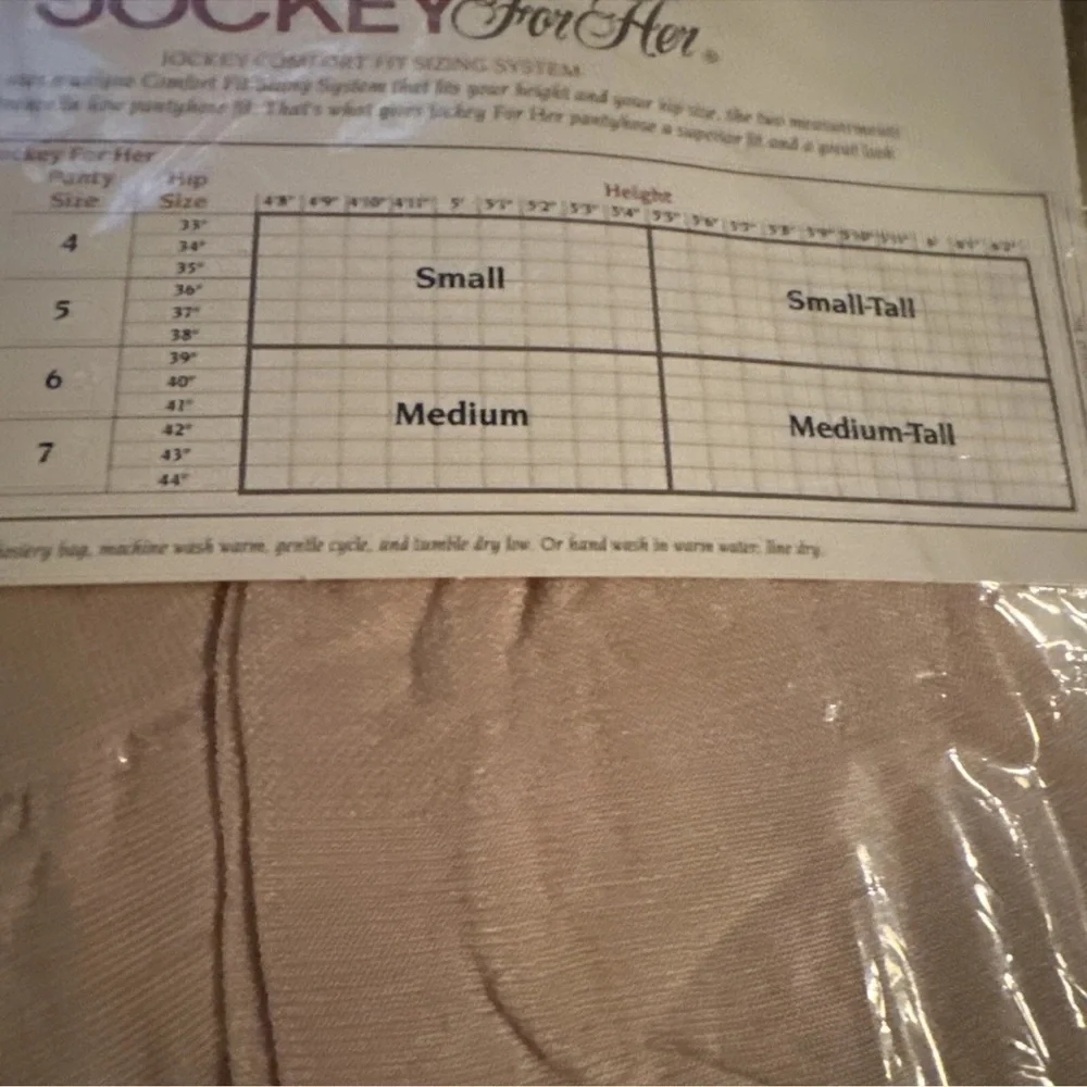 JOCKEY FOR HER SHEEREST EVER ULTRA CNTRL TOP PANTYHOSE ANTQUE WHITE M Tall